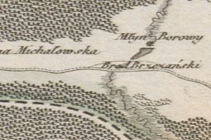 Ausführliche alte Karte von Minsk, Belarus, zeigt Straßen, Gebäude und Sehenswürdigkeiten mit Text, der Bevölkerung, Lage und historische Informationen bereitstellt.