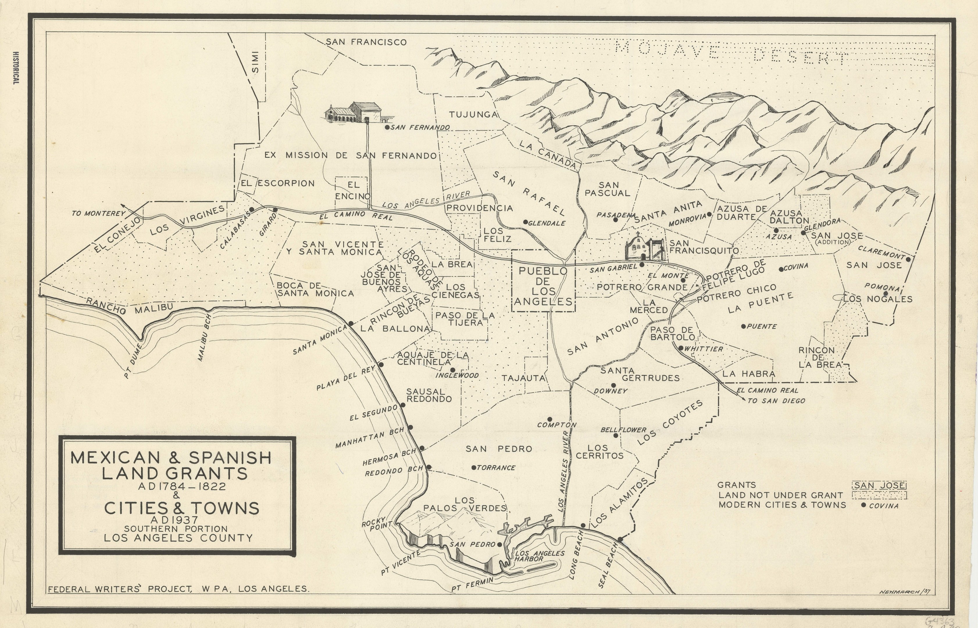 Detailierte Karte von Mexiko mit spanischen Landgräntzen, Städten und Ortschaften, begleitet von erklärendem Text.