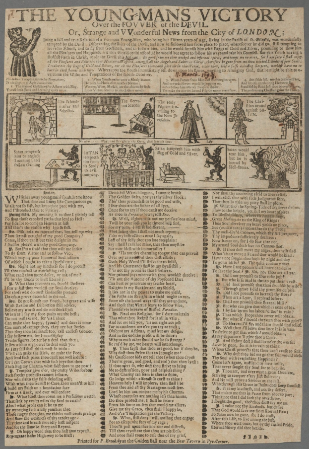Ein siegestaumelndes Papiercollage mit fetter Schrift und detaillierten Illustrationen entschlossener junger Männer.