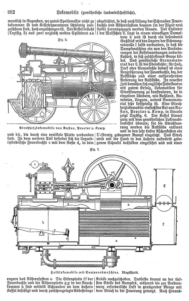 Detailed technical drawing of a steam locomotive labeled "Grundführer 882 - locomotives of the German railways," showing engine components and wheels on a white background.