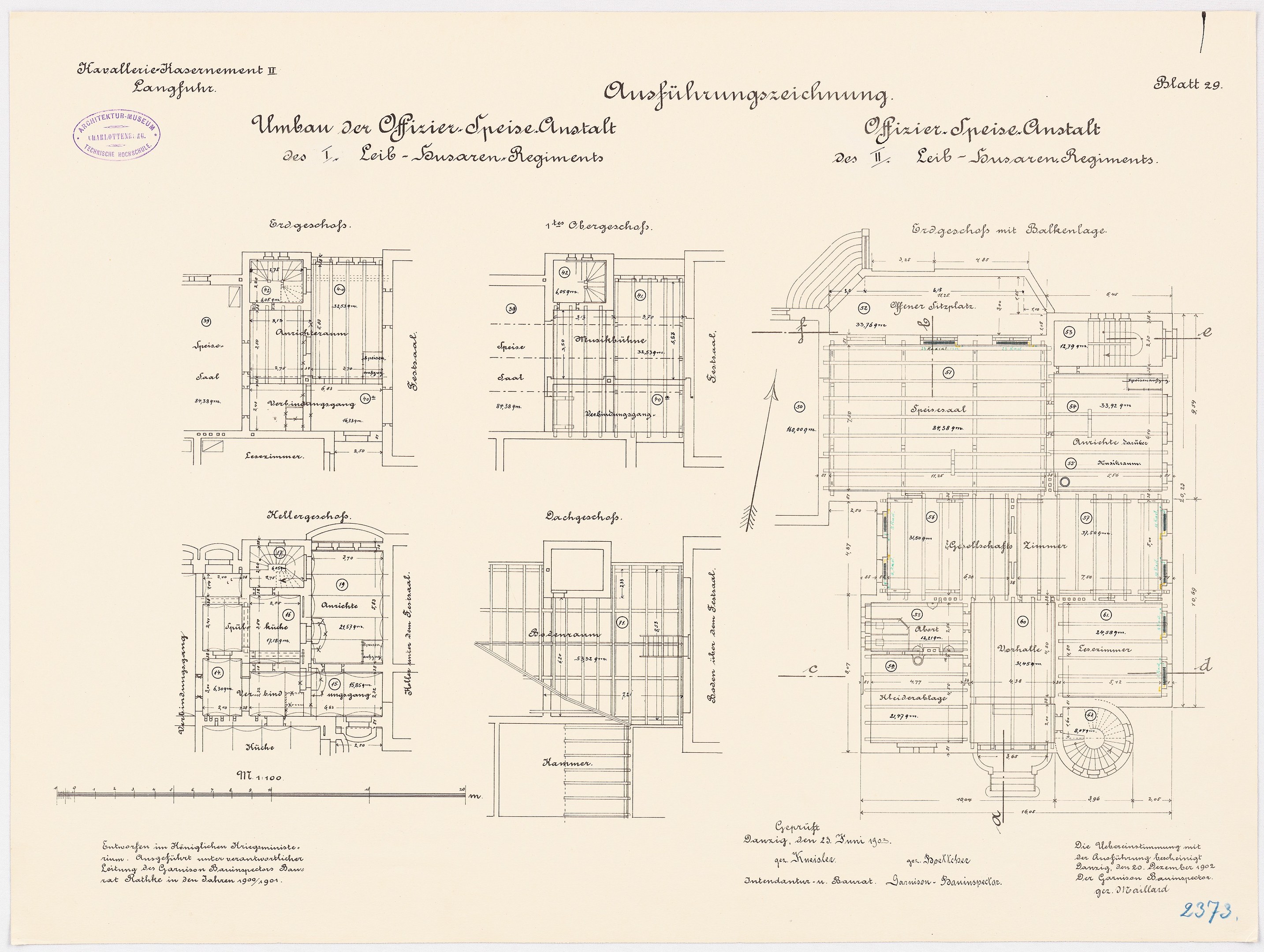 Black-and-white architectural floor plan of the former German Chancellor's office in the Federal Republic of Germany, showing detailed layout with text and measurements.