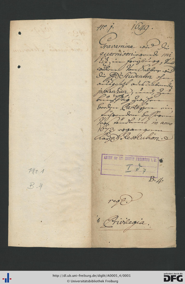 Open book with handwritten text on aged paper, featuring watermarks, likely a document from the German Federal Republic.