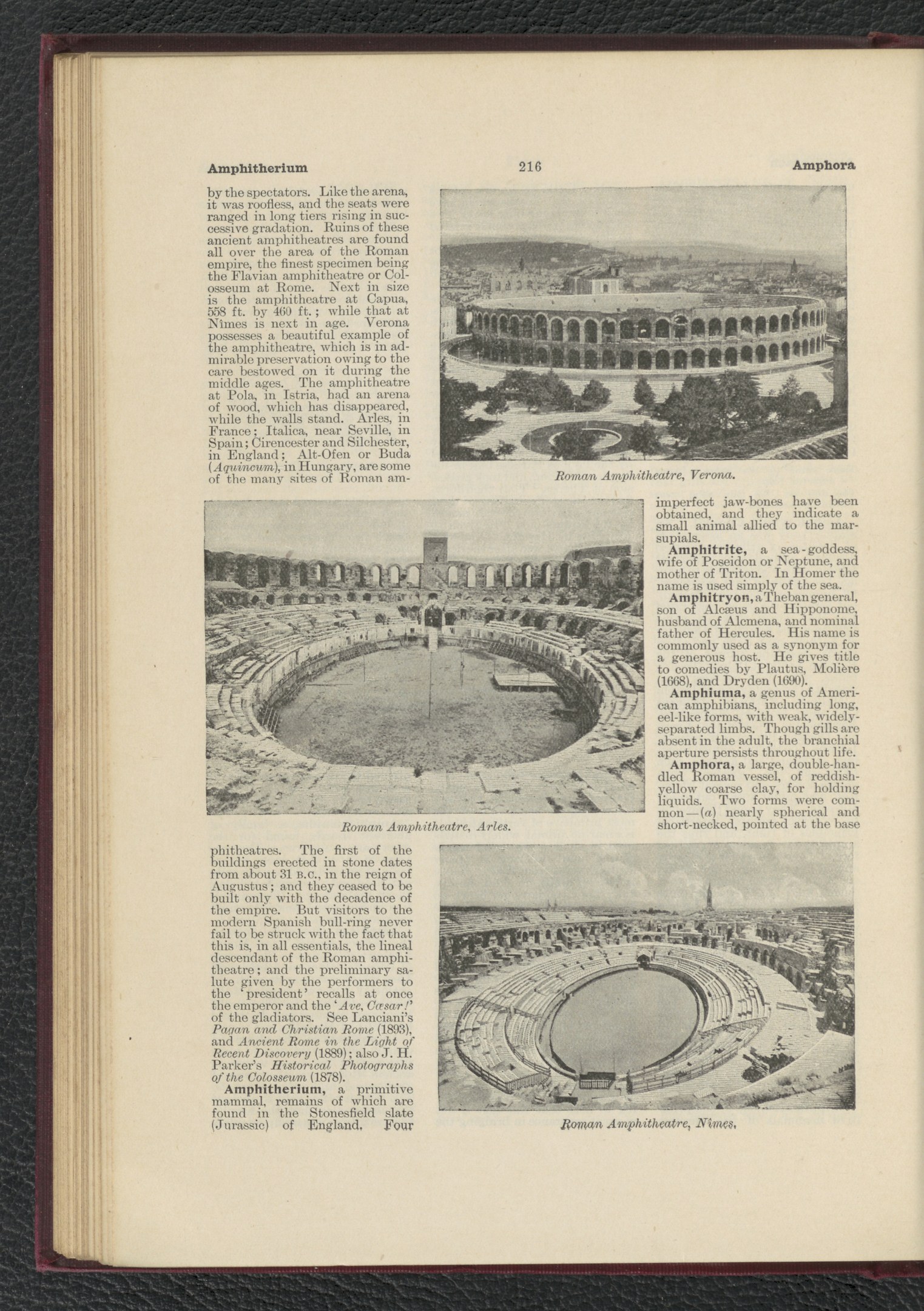 Offenes Buch mit Stadionfoto und Text- und Visualisierungsinformationen zum Veranstaltungsort.