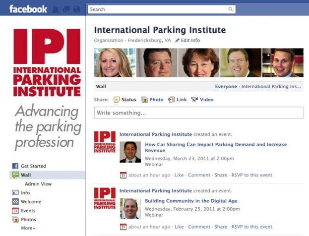 Screenshot einer Facebook-Seite mit sechs Profilfotos von MÃ¤nnern und Frauen oben und Textinhalt links.