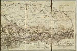 Eine Karte des britischen Empire aus dem 19. Jahrhundert, die sich auf das Königreich Sachsen-Anhalt konzentriert und detaillierte Textinformationen auf altem Papier enthält.